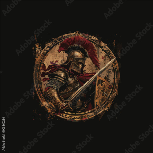 Spartan Warrior vector illustration