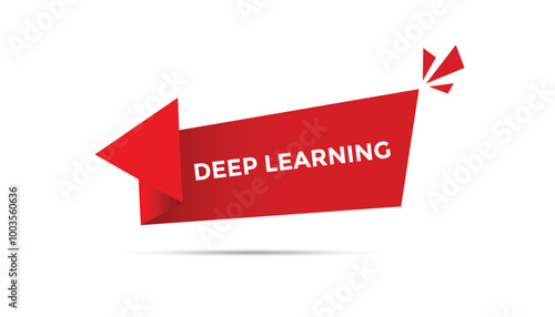 Deep learning button web banner templates. Vector Illustration 
