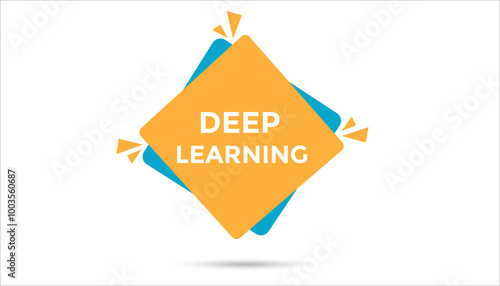 Deep learning button web banner templates. Vector Illustration 
