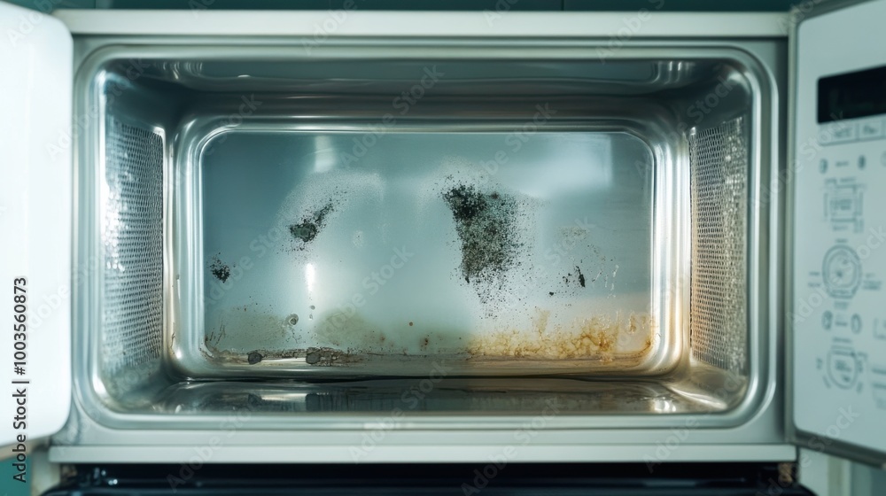 Mold growing inside a microwave, explaining how to clean and sanitize to prevent mold from Mold growing inside a microwave, explaining how to clean and sanitize to prevent mold from