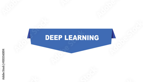 Deep learning button web banner templates. Vector Illustration 
