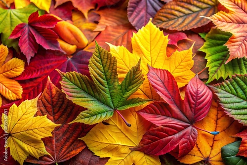 Wallpaper Mural Vivid autumn foliage creates a stunning abstract background, ideal for seasonal designs and nature-inspired themes, Torontodigital.ca