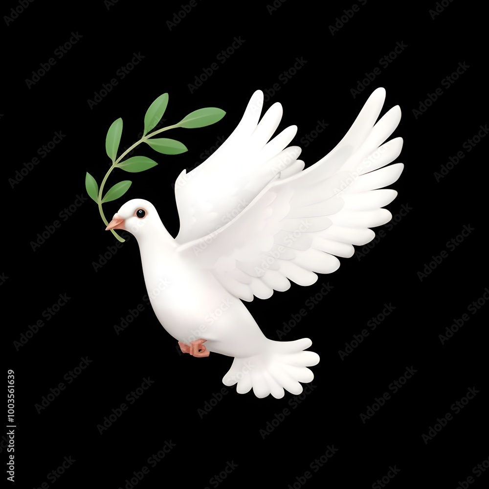 Dove with Olive Branch Emoji
