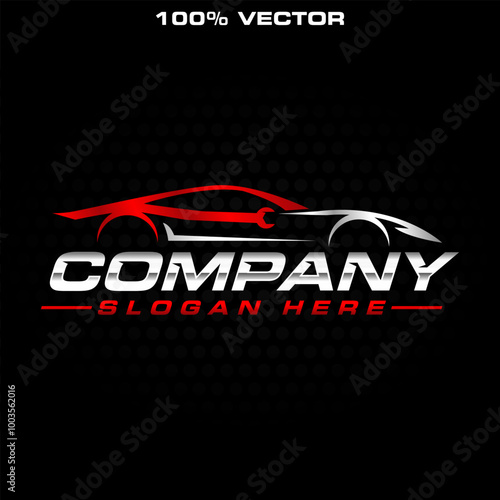 Auto repair logo template design. Vector