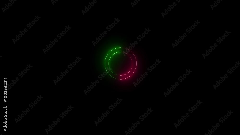 glowing neon light circle loading frame background 4k animation glowing neon light circle loading frame background 4k animation