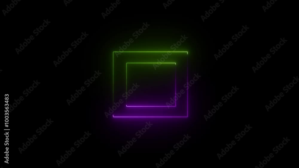 Cube. Abstract neon laser Line empty frame background. Cube. Abstract neon laser Line empty frame background.