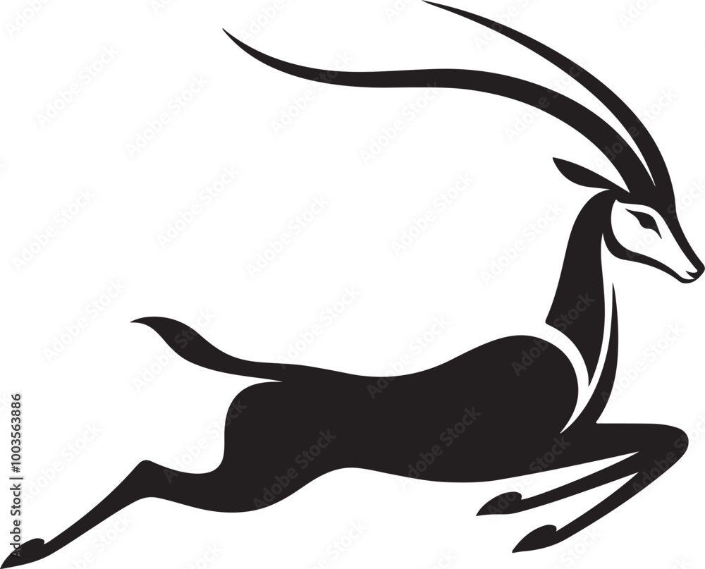 antelope silhouette design vector art illustration antelope silhouette design vector art illustration