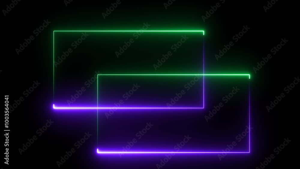 Cube. Abstract neon laser Line empty frame background. Cube. Abstract neon laser Line empty frame background.