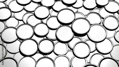 Close up shot of abstract white circles pattern background