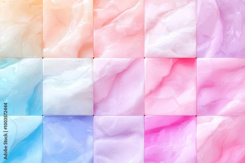 Obraz premium Stock image of colorful paintstained glass tiles on an abstract background