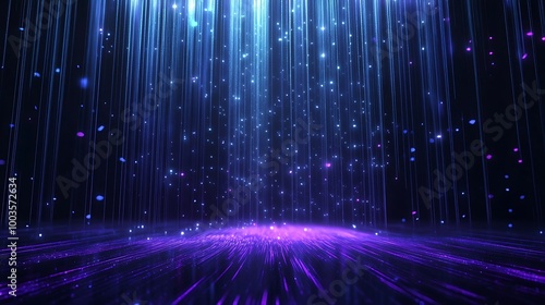 A stunning abstract background featuring cascading beams of light with a purple glow, perfect for creative projects.