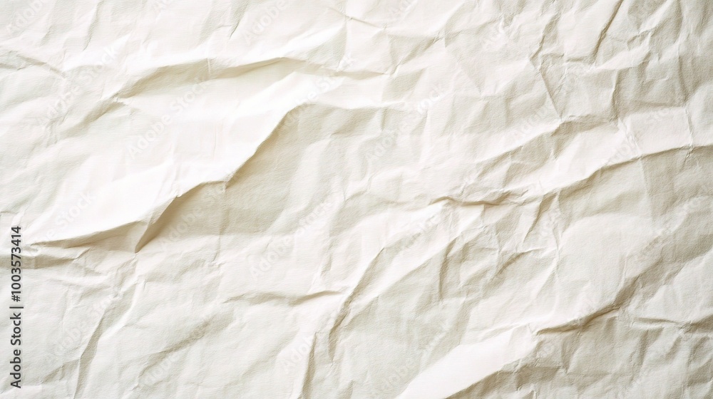Crumpled White Paper Texture Background Crumpled White Paper Texture Background