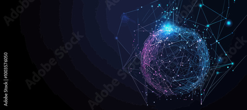 Abstract Wireframe Medal with Starry Sky, Planets, and Universe Elements, Vector Space Concept for Futuristic Designs, Minimalist SVG