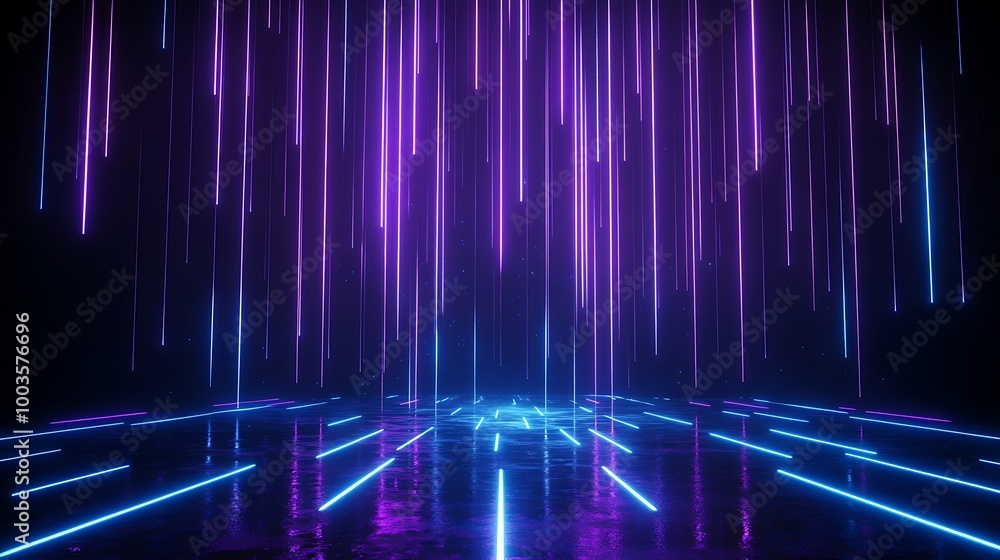 Abstract futuristic neon light background with vibrant purple and blue colors, creating a dynamic digital atmosphere. Abstract futuristic neon light background with vibrant purple and blue colors, creating a dynamic digital atmosphere.