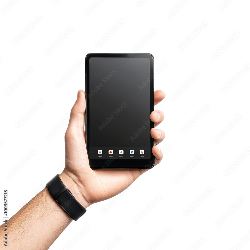 Hand Holding a Smartphone with Blank Screen Hand Holding a Smartphone with Blank Screen
