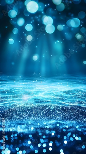 Blue Abstract Bokeh Background