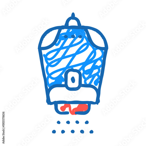 laser epilator gadget doodle icon sketch vector. laser epilator gadget sign. isolated symbol illustration