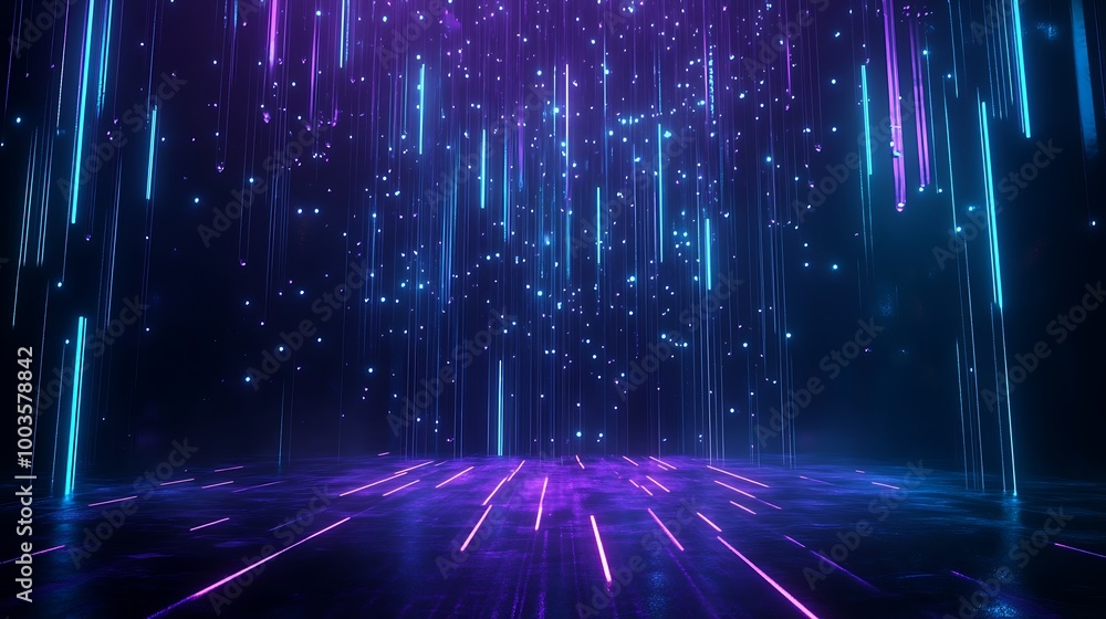 Colorful neon lights create a dynamic visual effect on a dark background, perfect for modern designs. Colorful neon lights create a dynamic visual effect on a dark background, perfect for modern designs.