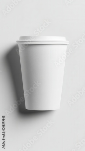 A paper cup with a lid on a wall