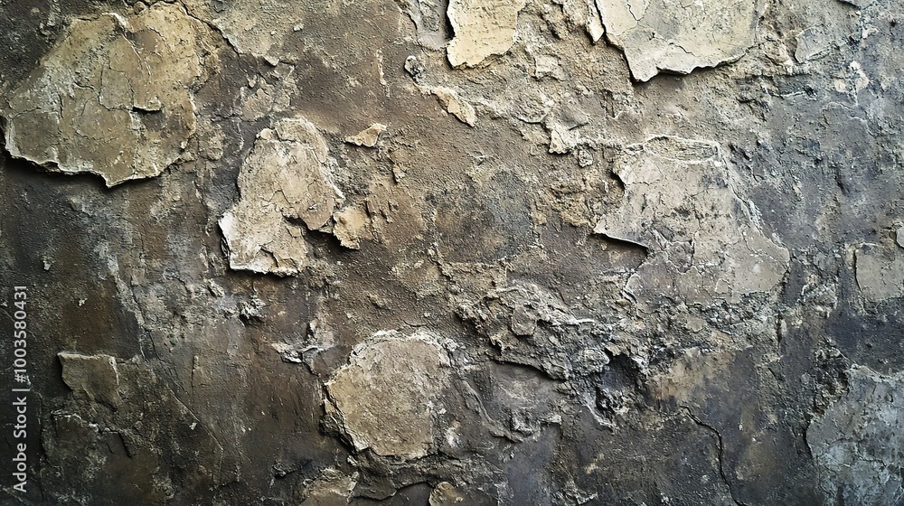 Fototapeta premium Textured Wall with Peeling Paint and Rustic Charms