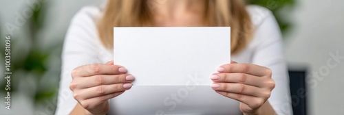 A businesswoman sitting in her office, clutching an empty business.