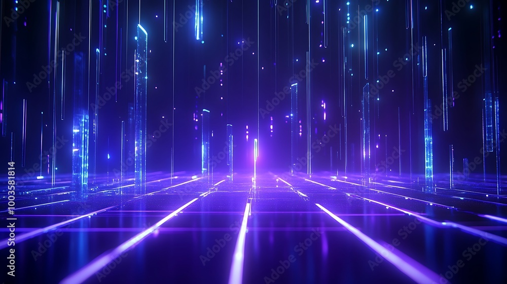 Futuristic digital landscape with glowing lines and vibrant colors, creating a technological ambiance. Futuristic digital landscape with glowing lines and vibrant colors, creating a technological ambiance.