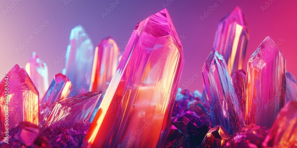 crystals on a pink background crystals on a pink background