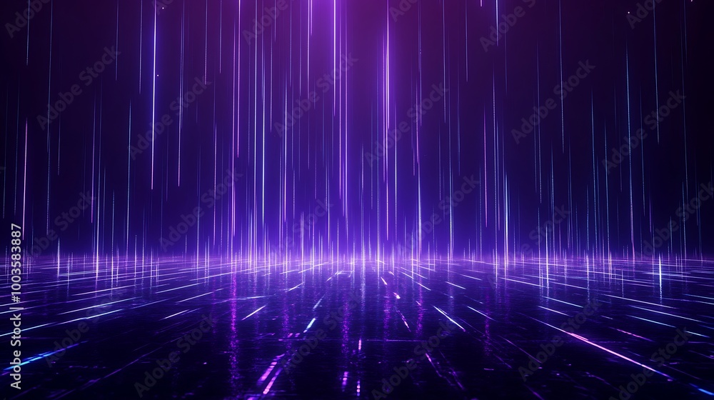 Futuristic purple light trails create an abstract digital landscape, perfect for backgrounds and creative designs. Futuristic purple light trails create an abstract digital landscape, perfect for backgrounds and creative designs.