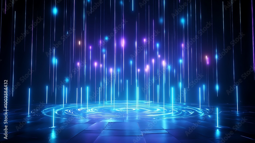 Vibrant beams of light create an ethereal, futuristic atmosphere, perfect for digital projects and creative concepts. Vibrant beams of light create an ethereal, futuristic atmosphere, perfect for digital projects and creative concepts.