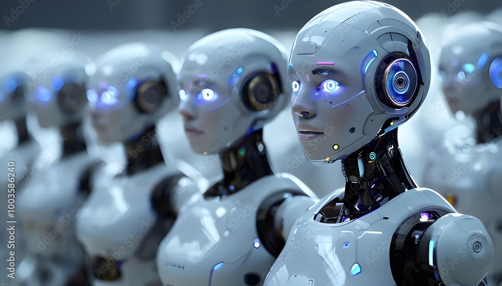 Humanoid Robots: Futuristic humanoid robots in daily life, ai integration 