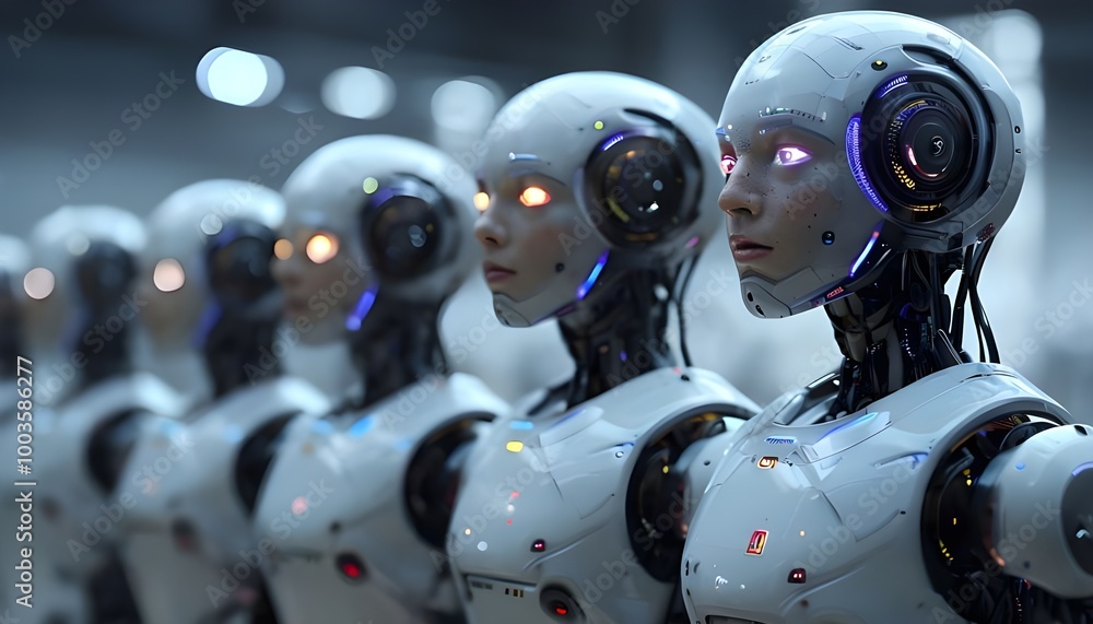 Humanoid Robots: Futuristic humanoid robots in daily life, robot in healthcare Humanoid Robots: Futuristic humanoid robots in daily life, robot in healthcare