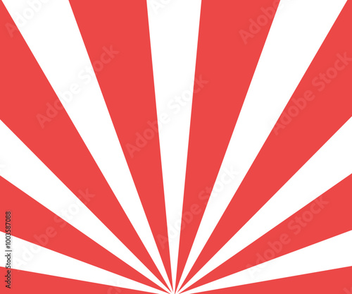 旭日旗のデザインの背景。ベクターイラスト