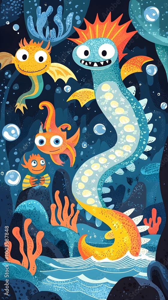 Cute Cartoon Sea Creatures Cute Cartoon Sea Creatures
