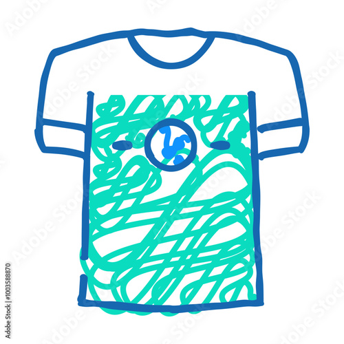 t-shirts and short sleeve doodle icon sketch vector. t-shirts and short sleeve sign. isolated symbol illustration