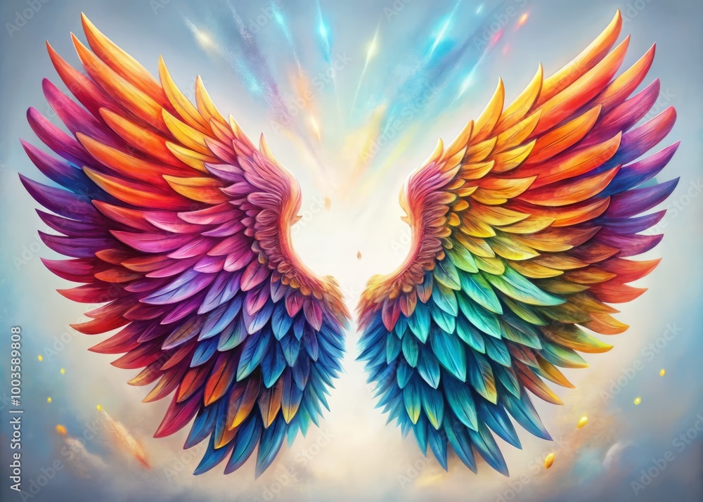 Obraz premium Step-by-Step Guide on How to Draw Beautiful Angel Wings for Beginners and Art Enthusiasts