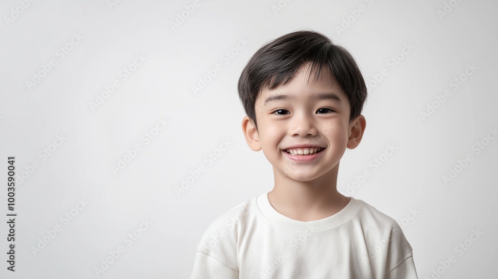 Asian boy on isolated white background Asian boy on isolated white background