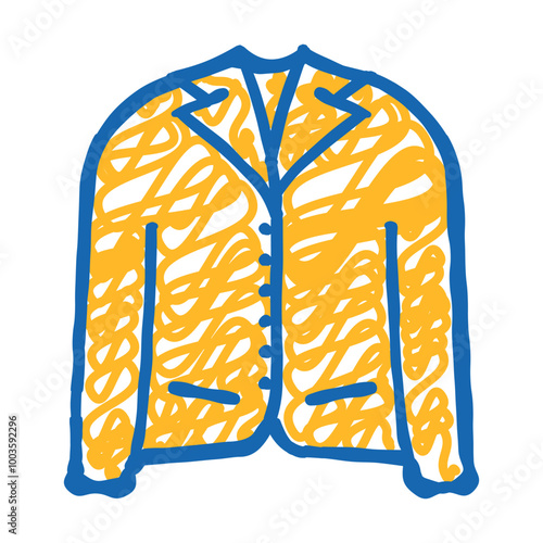 jacket clothes doodle icon sketch vector. jacket clothes sign. isolated symbol illustration