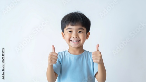 Asian boy Thumbs Up