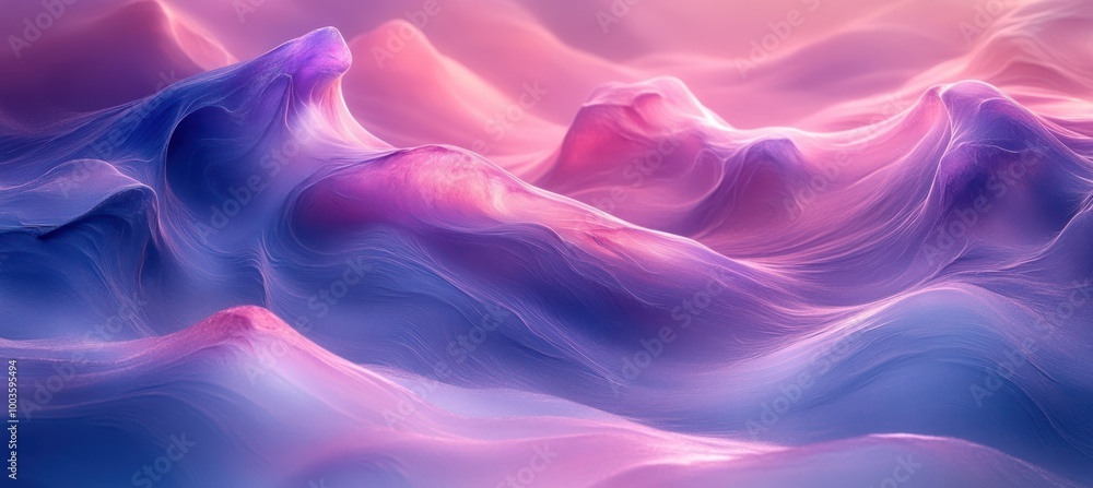 Fototapeta premium Abstract Purple and Pink Mountain Landscape