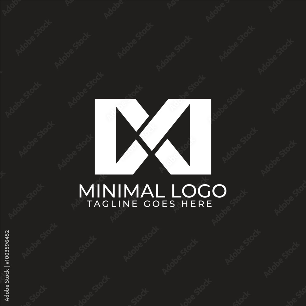 geometric minimalism x letter logo design geometric minimalism x letter logo design