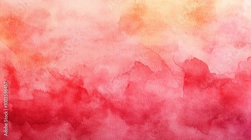 Abstract Watercolor Blend of Red and Orange Tones