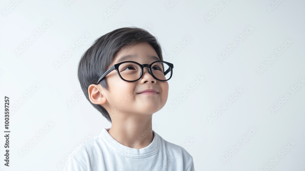 Asian boy wearing eyeglasses Asian boy wearing eyeglasses