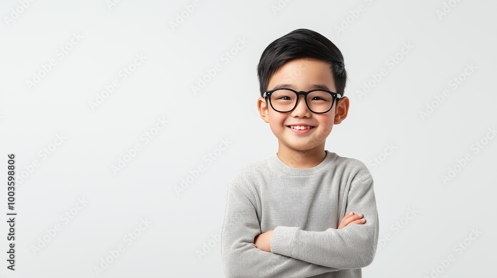 Asian boy wearing eyeglasses Asian boy wearing eyeglasses