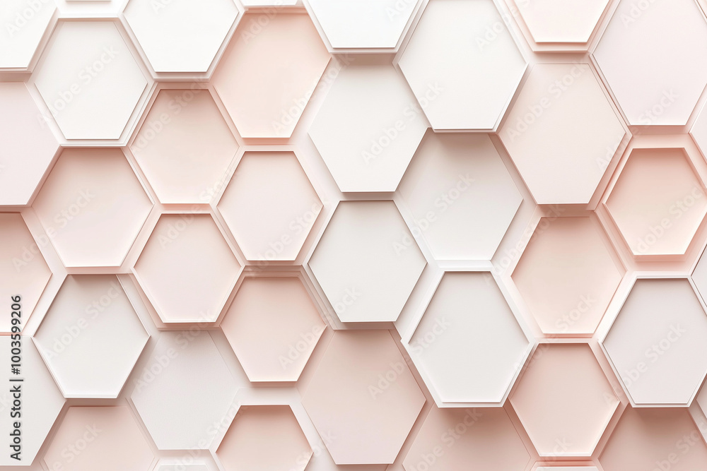 Geometric Calm: A Minimalist Papercut Background with Layered Hexagons Geometric Calm: A Minimalist Papercut Background with Layered Hexagons