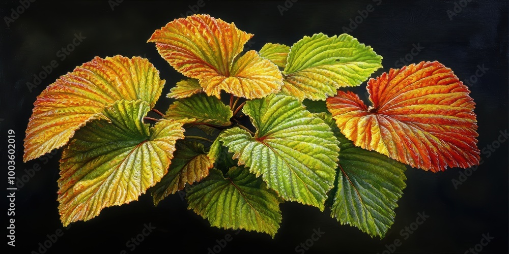 Fototapeta premium Vibrant coleus foliage in natural light