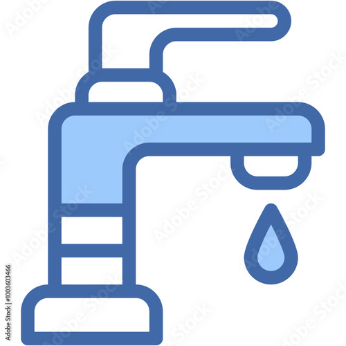 Vector Icon Water Tap, Tap, Water Drop, Water, Furniture And Household