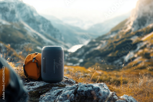 Portable Bluetooth Speaker with Rugged Design Ideal for Outdoor Adventures photo