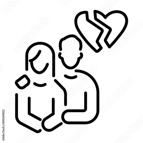 Practice empathy icon in linear style  