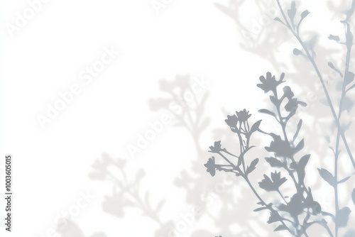 PNG floral shadow effect for nature overlays, featuring a transparent background.