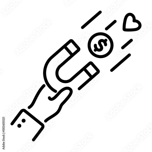 A linear icon of attraction 